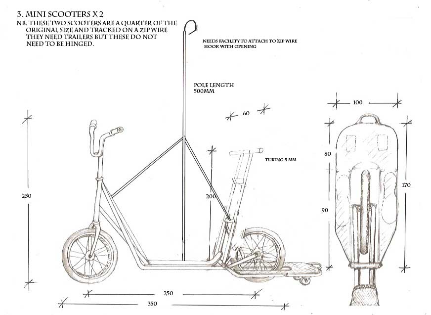 Scooter drawings for time machines.