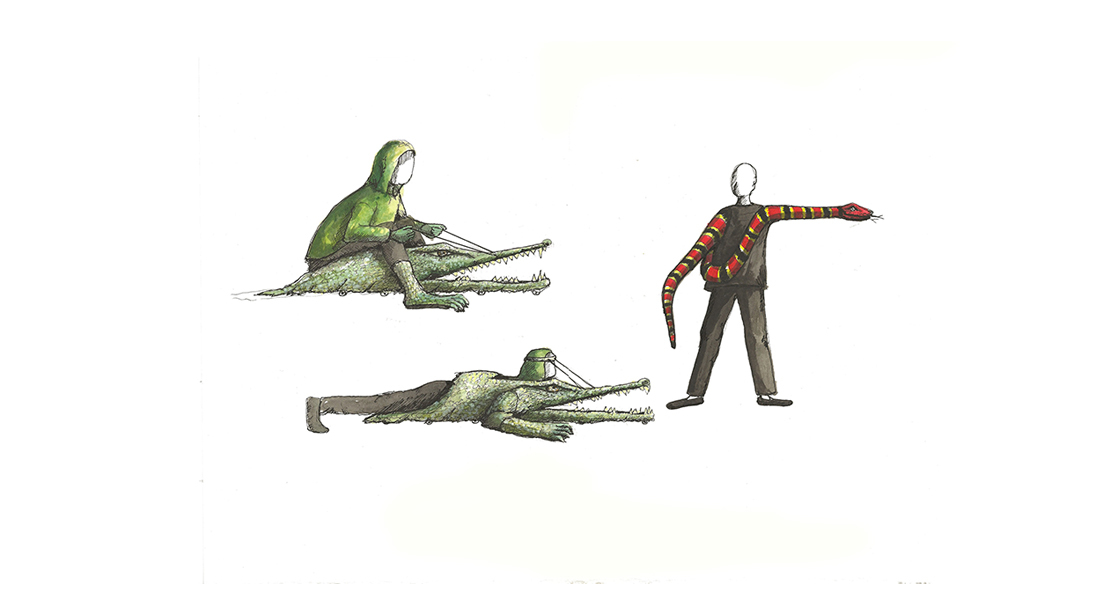 Crocodile and Snake