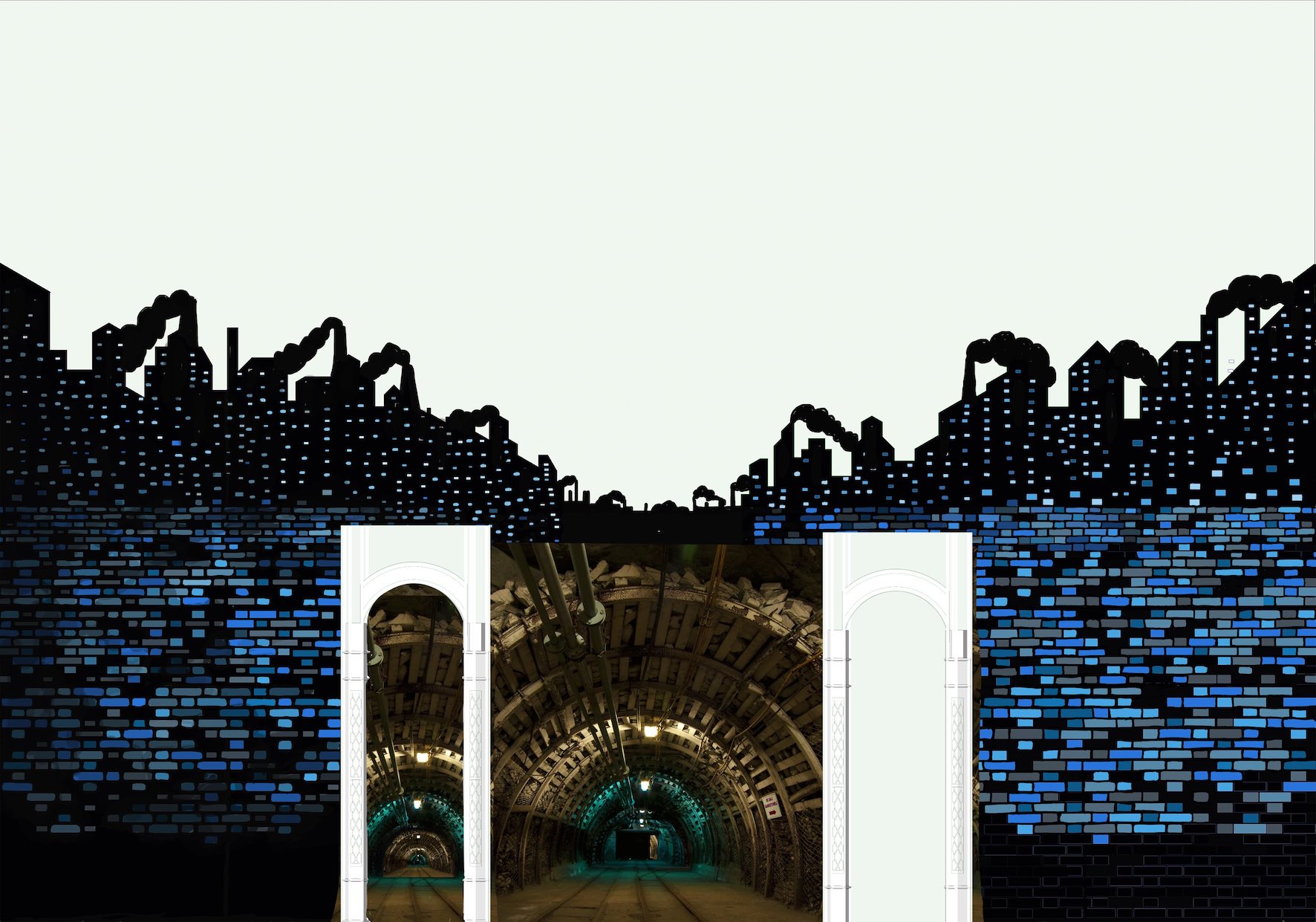 Backdrom image showing the Infinity Mirrors.