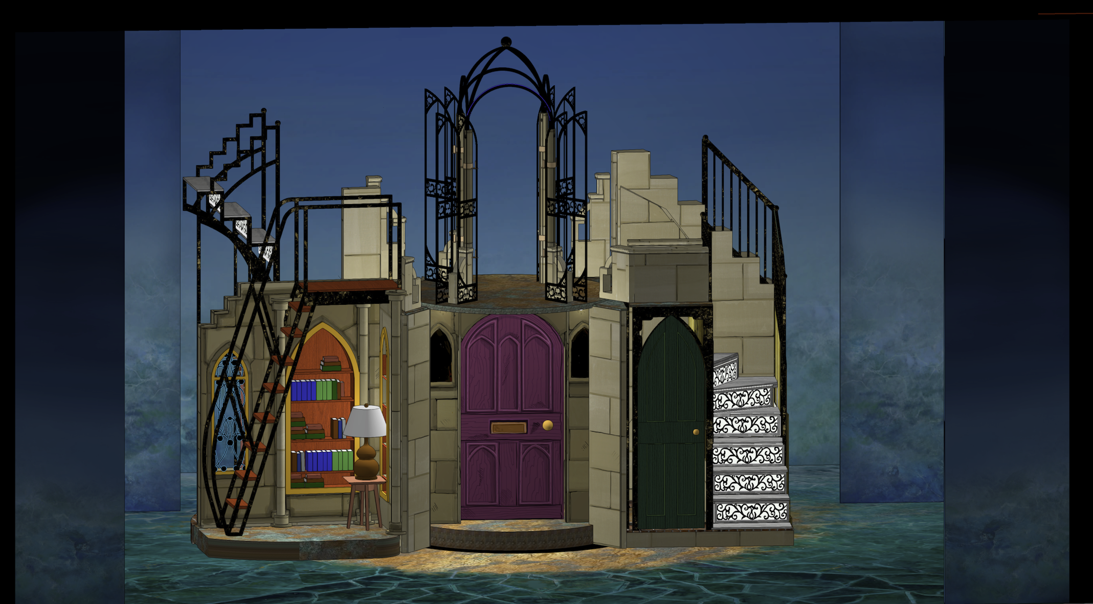 CAD image of The Study Scene